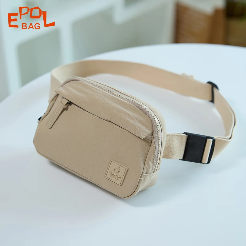 

Epol Small Women's Waist Pack 2025 Trend Sports Running Mobile Phone Bags Nylon Waterproof Fanny Packs Fashion Waist Bag 3071-12