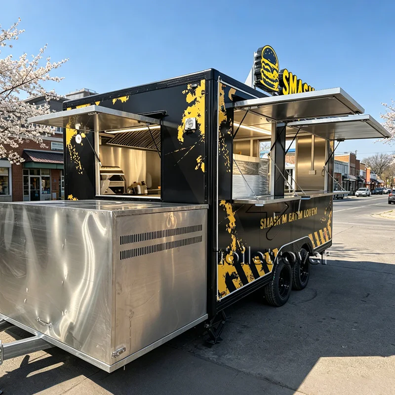 

Usa Most Popular Outdoor Mobile Food Trailer Commercial Food Truck Trailer Ice Cream Air Conditioned Food Truck for Sale