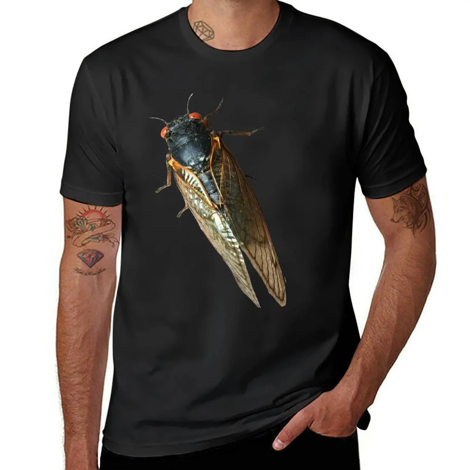 Cicada Bug Photo T-Shirt oversizeds boys animal print plain white t shirts men