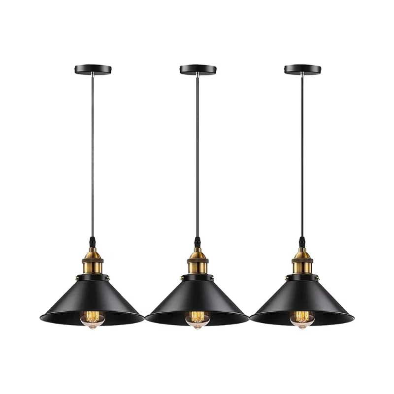 

Modern Industrial Farmhouse Chandelier 8.66 Lampshade 47 Cord Mini Chandelier