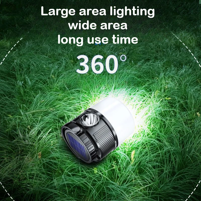 Solar Charging Light Outdoor Multi-functional Camping Light Power Outage Emergency Lighting LED Light Flashlight
