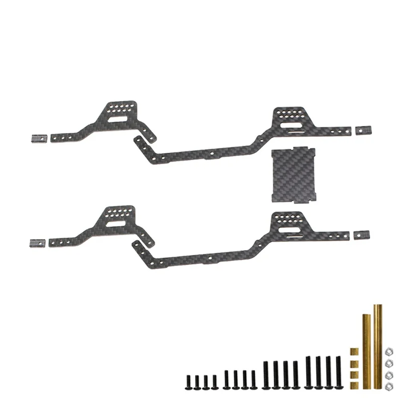 LCG Carbon Fiber Chassis Kit Frame Girder Rail for TRX4M 1/18 RC Crawler Car Upgrade Parts Accessories