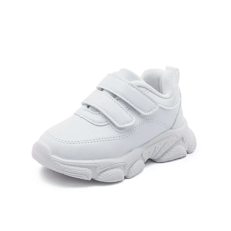 Fashion Children White School Sneakers Non-slip Kids Boys Tennis Shoes Sports Versatile Girls Causal Basketball Shoes Breathable