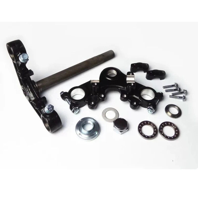 Motorcycle CG125 Modified Widened Steering Stem Upper Lower Triple Clamp Assembly Front Fork Upgrade Parts