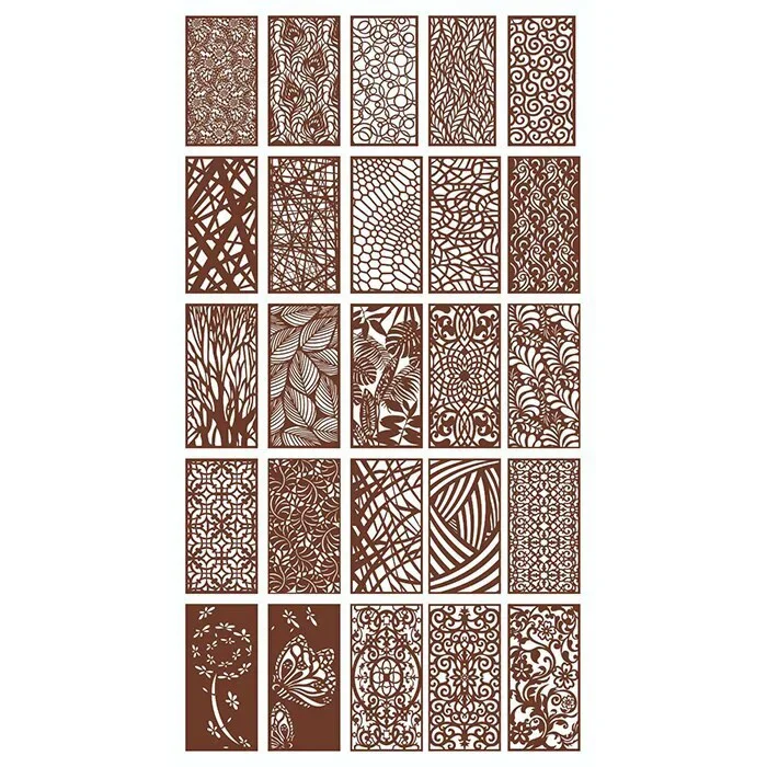 garden decorative  laser cut perforated fence panels  corten steel garden gate & fence