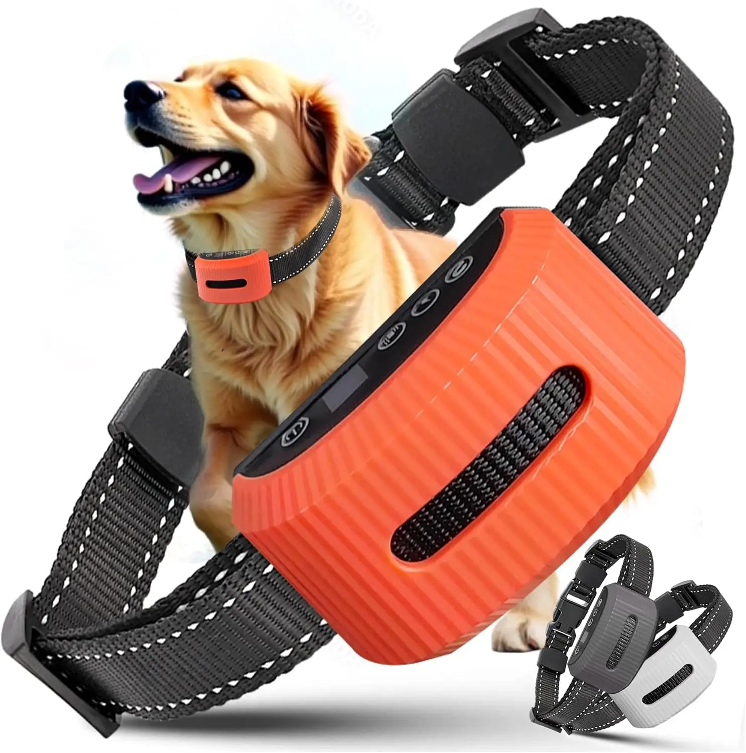 

Anti Bark Dog Collar - Shock, Beep, Vibration - Waterproof Rechargeable Training Collar for Small to Large Dogs
