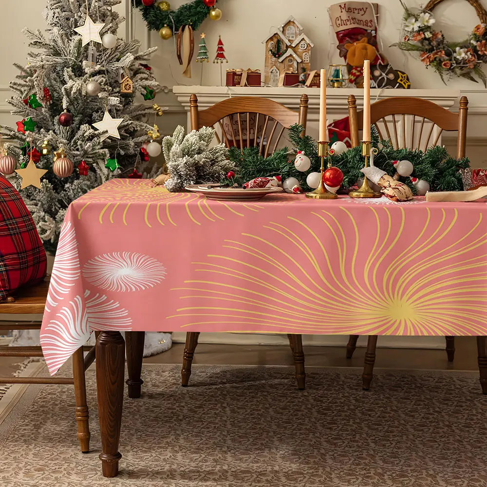 Cool Vacation Cat Waterproof table cloth, splash-proof tablecloth, for party, Halloween, Christmas, dining, camping