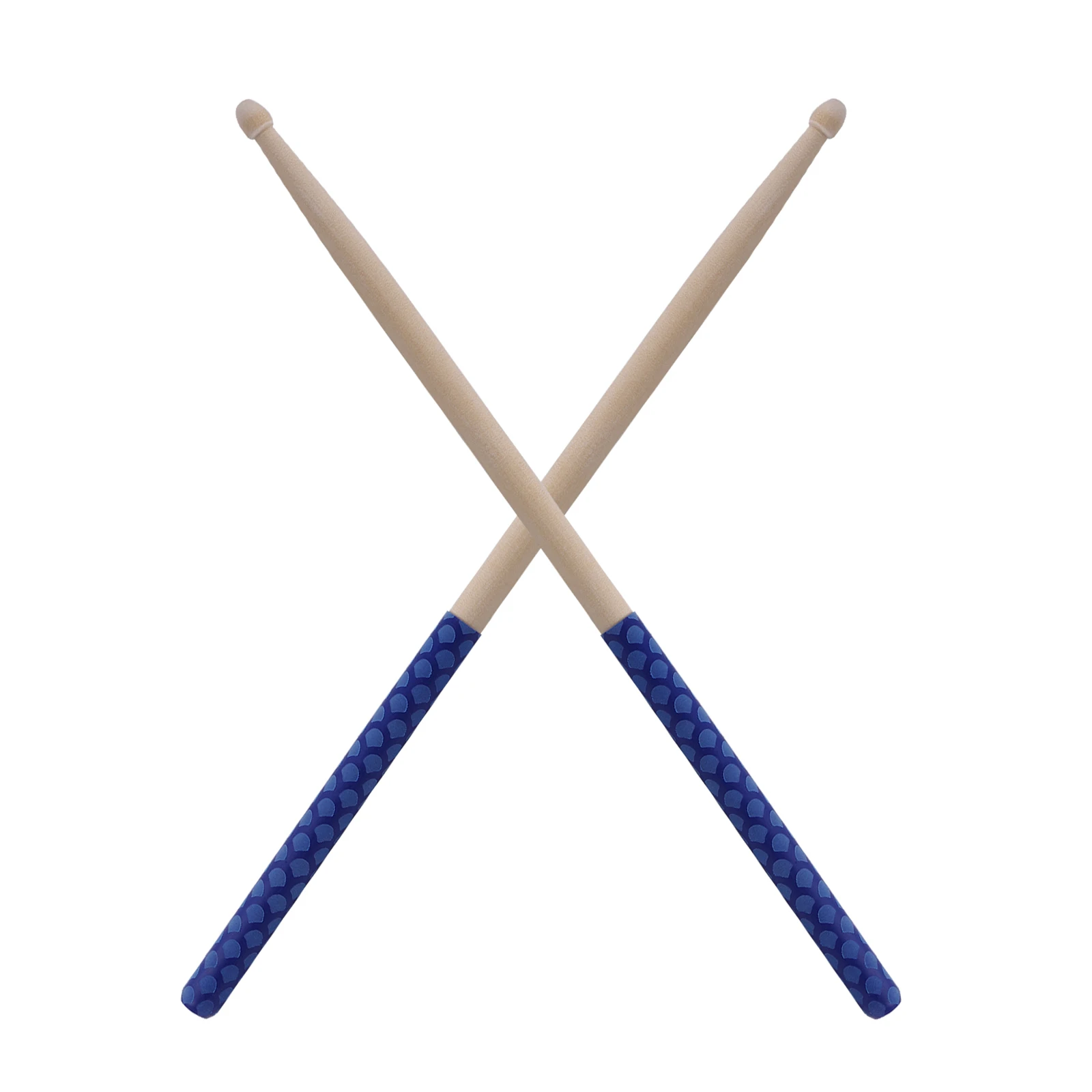 

1-Pair 5A Maple Wood Drumsticks with Triangular Tip, Non-Slip Wrapped Handle, Black Blue Green Red Optional, 395x13.5mm,