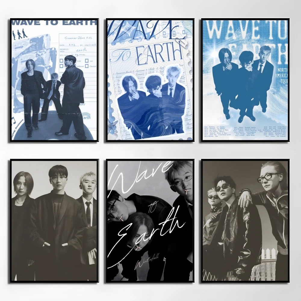 

Korea Kpop Band W-Wave To Earth Poster Elegant And Affordable Wall Art Stickers For Dormitory Living Room And Bedroom Spaces