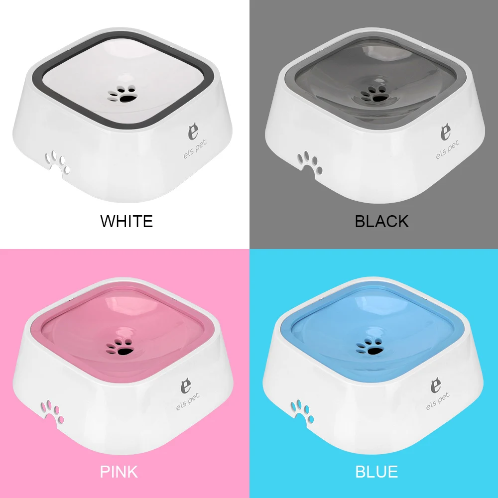 Slow Water Feeder Dispenser Cat Dog Water Bowl Carried Floating Bowl Pet Fountain 1.5L Anti-Overflow