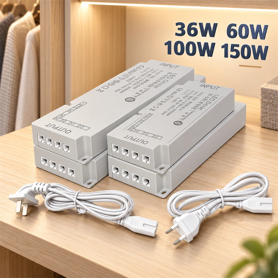 150-36W Power Supply EU/US Plug AC220V To DC12V/24V Switching Transformer for Cabinet Lights Wine Cabinets Home Accessories