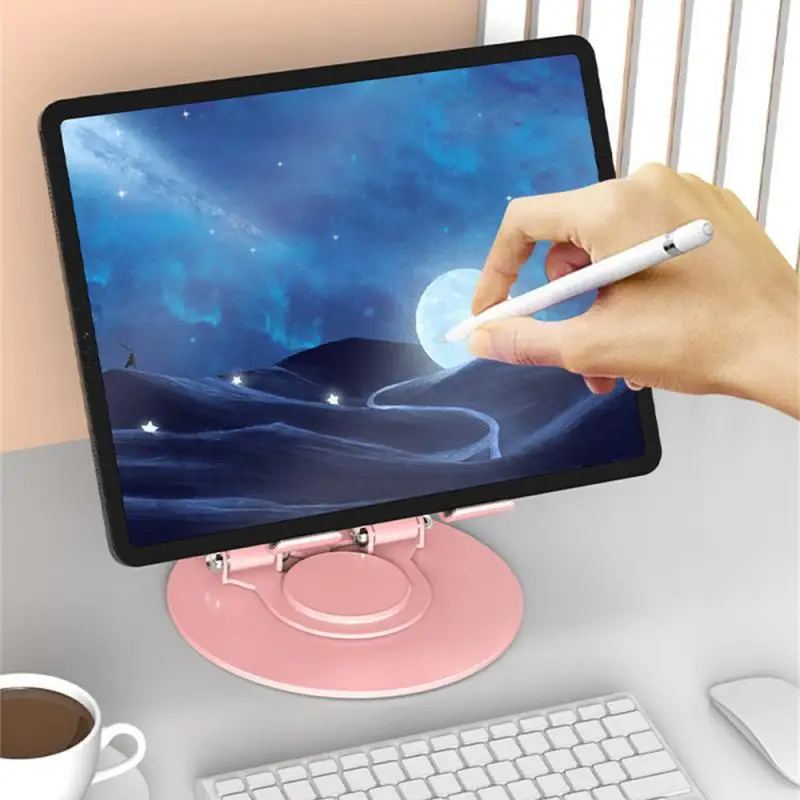 Aufbewahrungshalterung, stilvolles Design, 360-Grad-Drehung, zusammenklappbar, üblicher, verstellbarer, um 360 Grad drehbarer Tablet-Ständer, Kühlhalterung