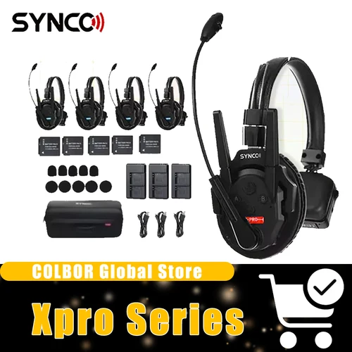 SYNCO Xtalk Xpro 무선 인터콤 시스템, 전이중 싱글 이어 리덕션 원격 헤드셋, Boradcast X1 X2 X3 X5, 2.4GHz