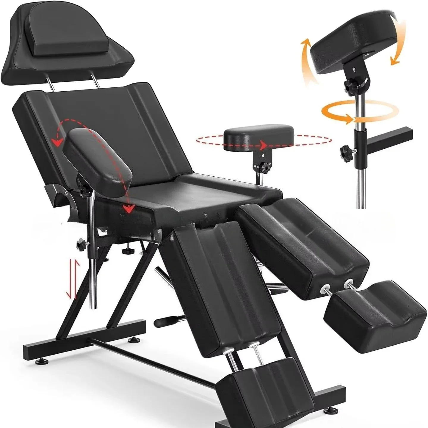접이식 마사지 의자 전동 살롱 테이블 미용 스트레처 인조 가죽 타투 가구 속눈썹 연장용 카미야스