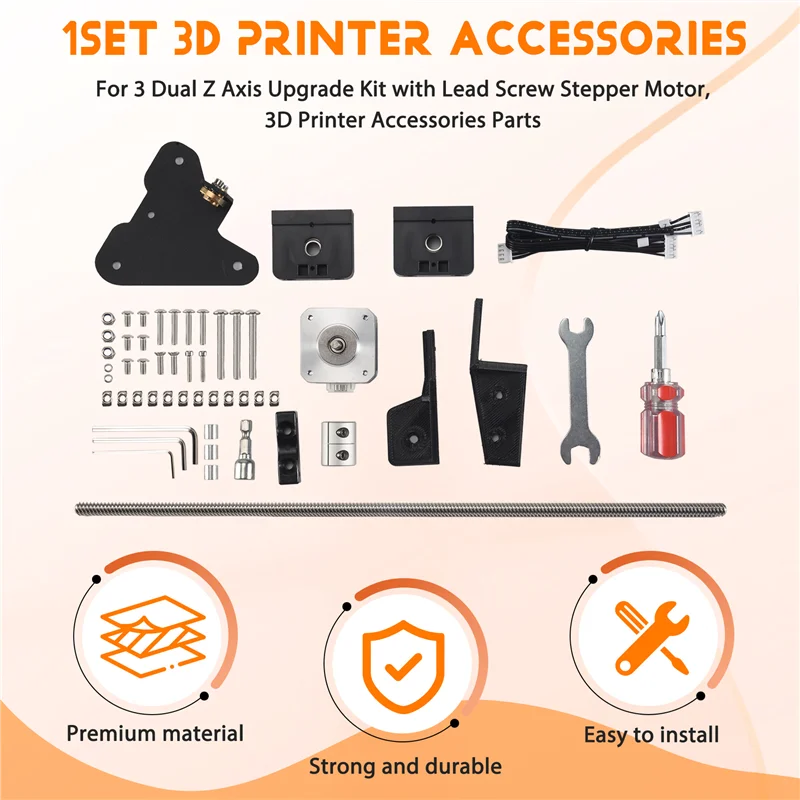 AY14 – Für Ender 3 Dual Z-Achsen-Upgrade-Kit mit Leitspindel-Schrittmotor, 3D-Drucker-Zubehörteile für Creality Ender 3