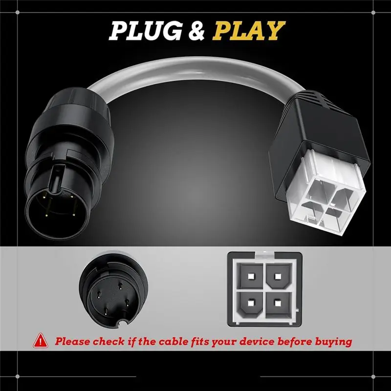 4-Pin Diagnostic Cable Adapter For Curtis 1311/1313 Speed Code Handheld Programmer, 101909901 & 102251501-N32R