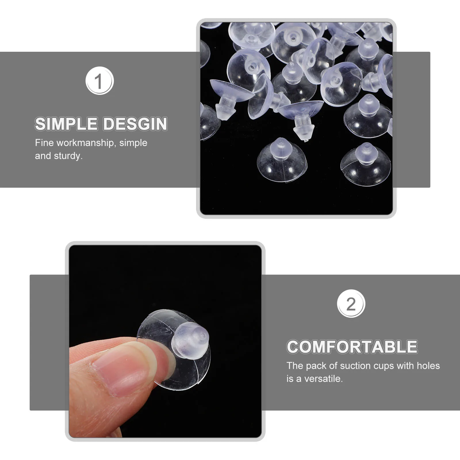 

100pcs Transparent Suction Cups Heavy Duty For Glass Windows Bathroom Tiles Kitchen Sink Wall Hanger Mounting Pads