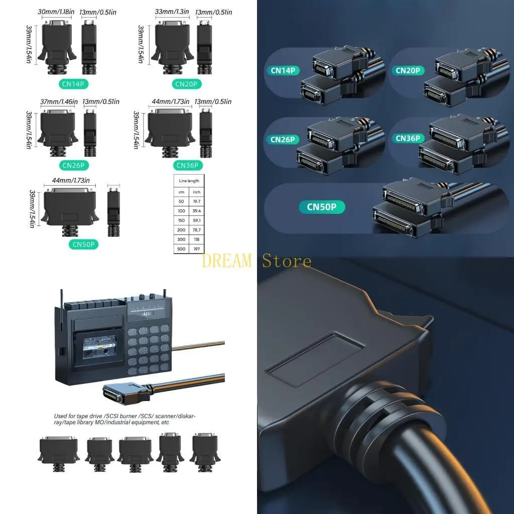 SCSI CN14/20/66/66/50 MDR ذكر إلى كابل نقل الإشارة الذكور لمحرك الشريط والماسحات الضوئية ، 1.5 متر أفضل بيع #1