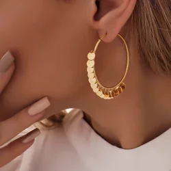 Metal Girl Sequin Earrings Party Luxury Jewelry Vintage Boho for Women