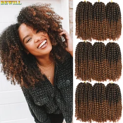 Marlybob Crochet Hair 12 Inch Synthetic Hair Extensions Braids Hair Yanky Twist Crochet Hair Curly Crochet Hair For Black Women