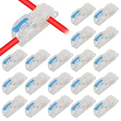 20PCS T Tap Wire Connectors Disconnect Terminals,Low Voltage Wire Splitter Connector Push-in, Lever Quick Wire Connectors