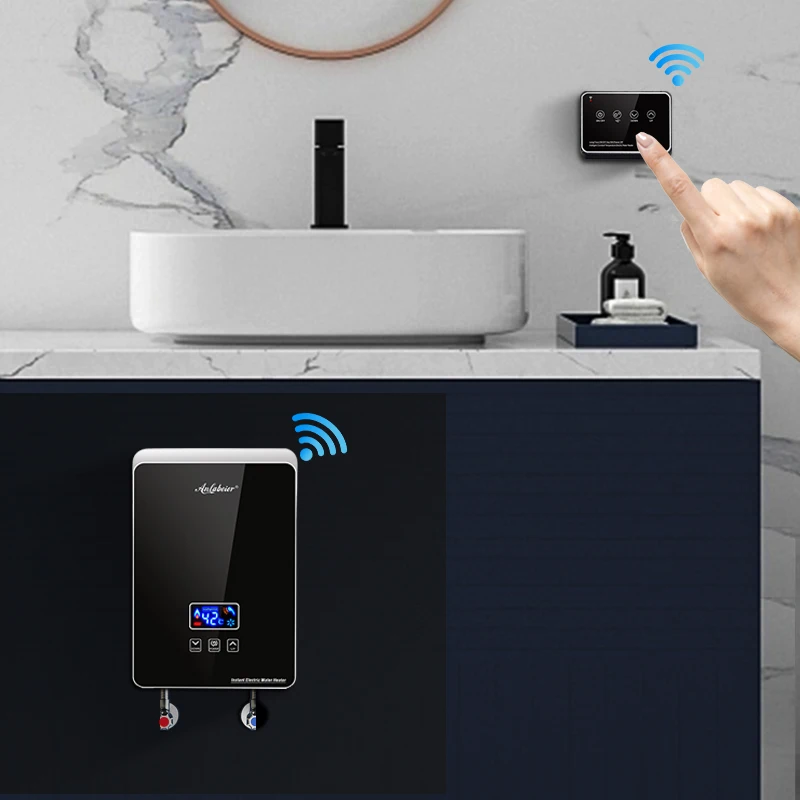 220-240V 6.0KW Shower Head Instant Electric Hot Tankless Water Heater for Bathroom Kitchen