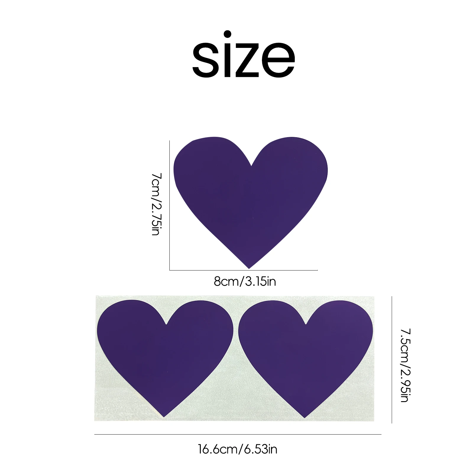 50pcs Scratch off Sticker Purple Heart Shape Labels DIY Scratch off Labels For Reward Gift Scratch Card