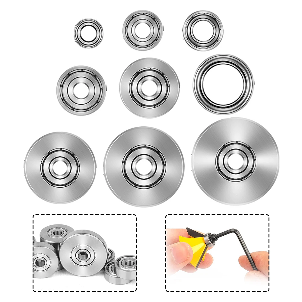 1PC Wood Router Bit Bearing 9 Sizes Top Bearing Set For Wood Milling Cutter Router Bits Heads Accessories