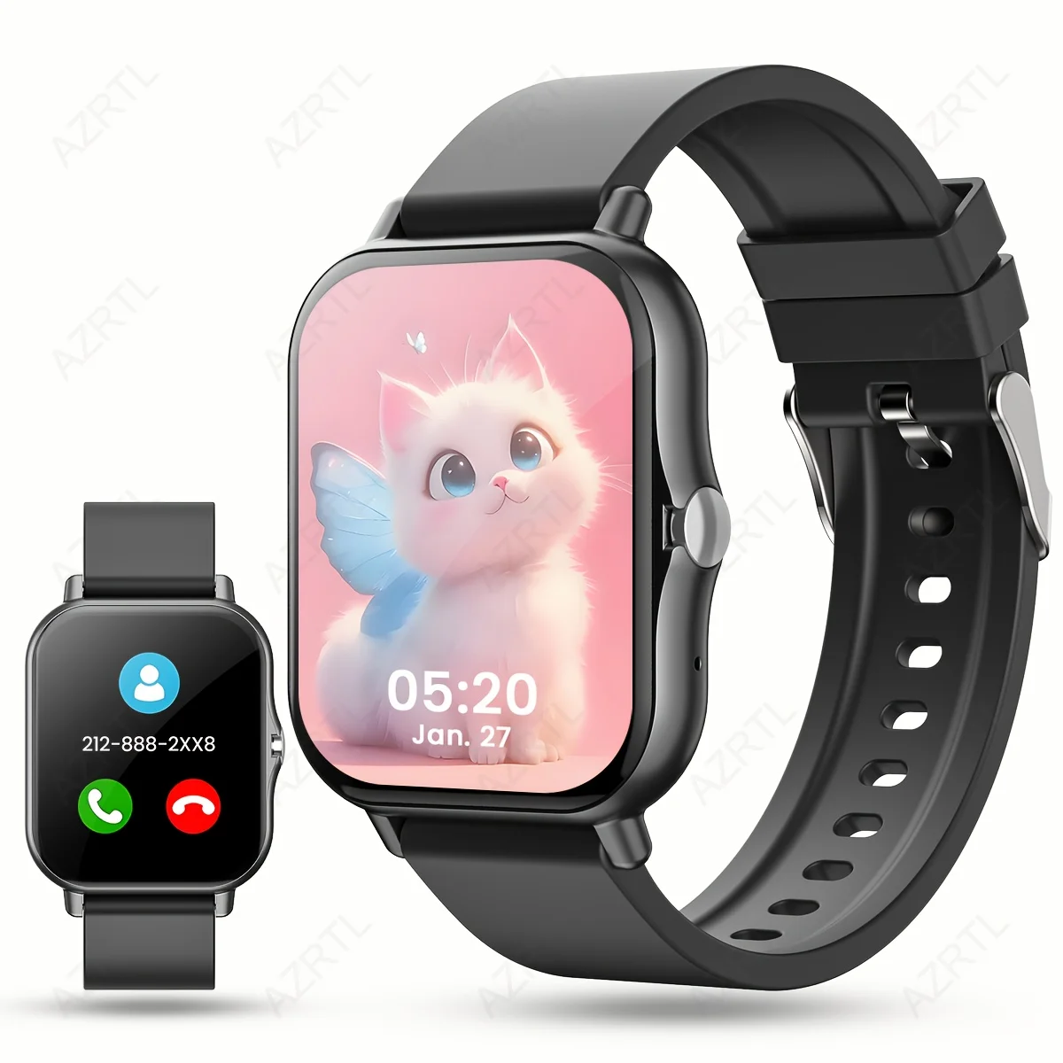 Stylish Fullscreen Touch Smartwatch Suita NotificationsCustomizable Watch FacesWith AnSmartphonesPerfect As A Holiday Gift
