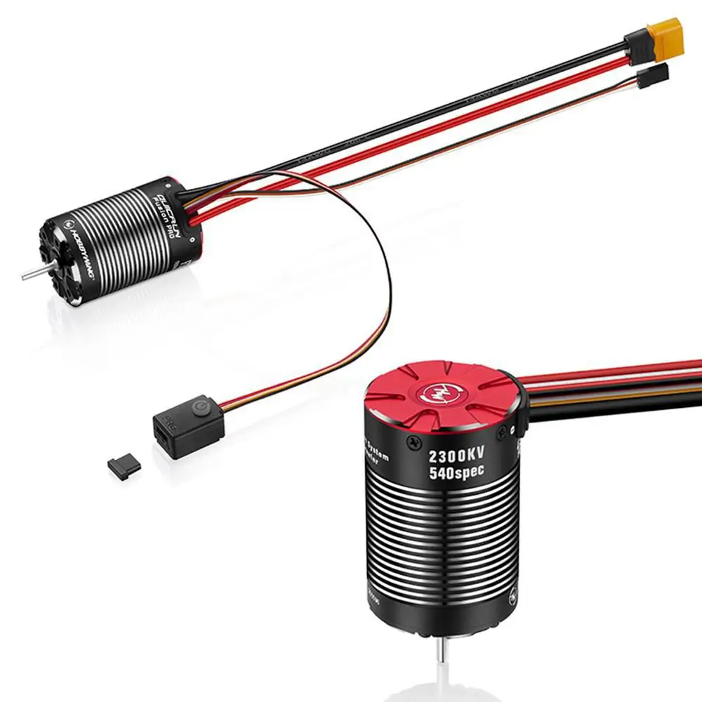 HOBBYWING QUICRUN Fusion PRO 2-IN-1 60A 2300KV Brushless Motor ESC Integrated for 1/8 1/10 RC Remote Control Model Car Crawler