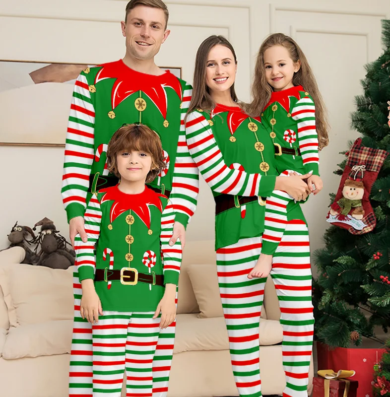 

Halloween Family Pajamas Set for Dad Mom Daughter Son Christmas Matching Clothes Outfits Adult Kids Print 2Pcs Sleepwear Suit