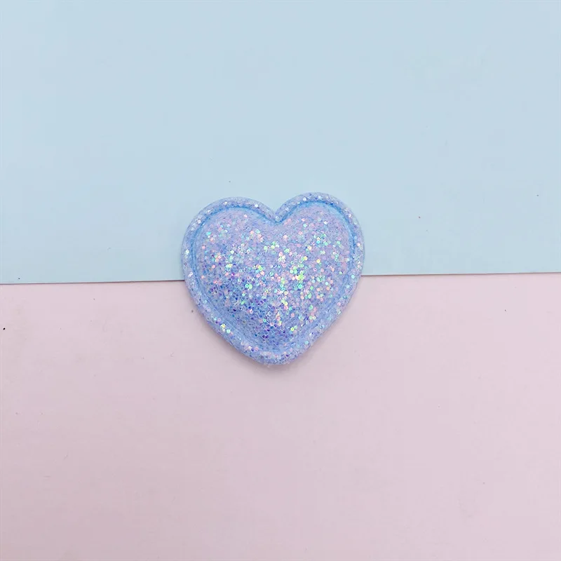 100 Stück, 2,5 cm, glänzende Stoffherzen, aufgesetzte Applikationsstücke, zum Selbermachen, Nähzubehör für Kleidung, Hüte, Bastelarbeiten und Kopfbedeckungen. – Detail 13