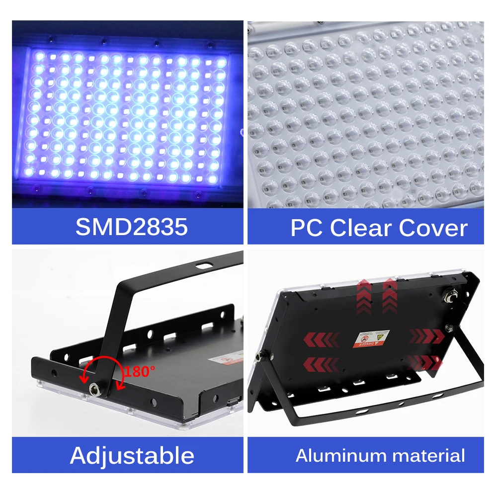Led 300 واط الضوء الأرجواني 36nm الأشعة فوق البنفسجية علاج مصباح 39nm كشف الفلورسنت مصباح بدون ظل الغراء الأشعة فوق البنفسجية علاج مصباح الراتنج النفط الأخضر #5