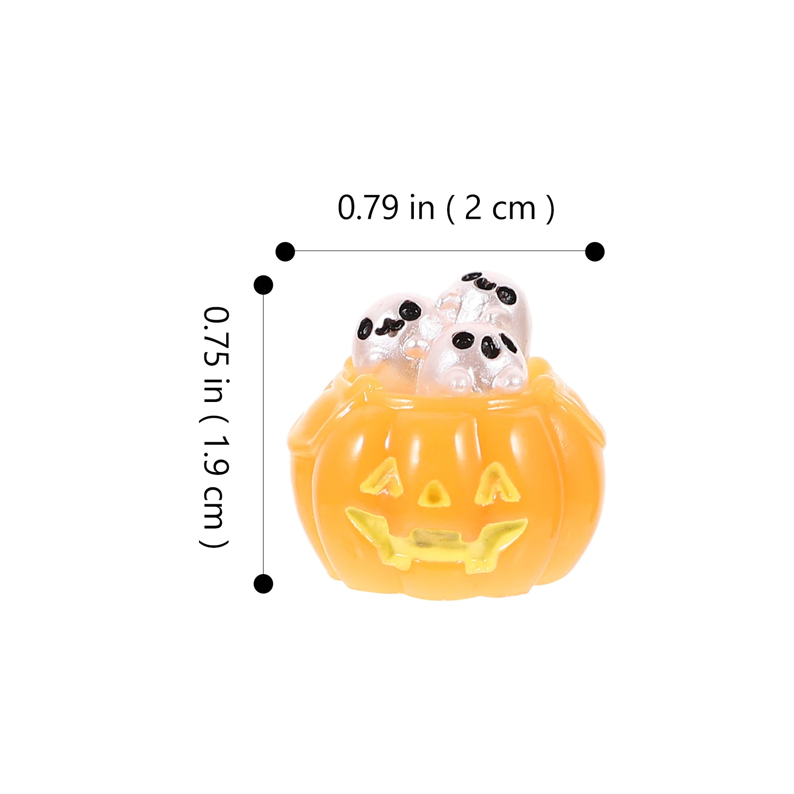 

5 Pcs Fake Pumpkins Ornaments Decorations Resin Mini Figures Halloween