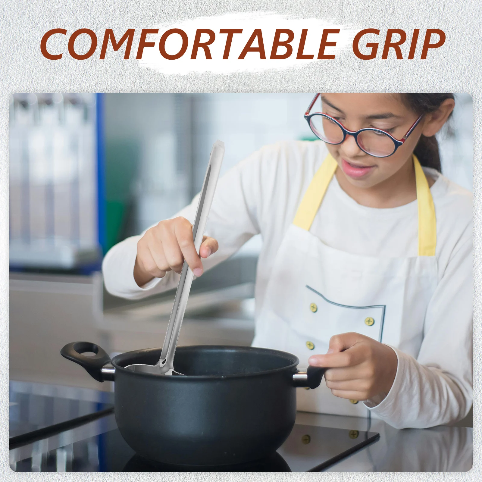 

230ml Stainless Steel Deep Soup Ladle Long Handle Hook Design for Comfortable Grip and Efficient Kitchen Operations