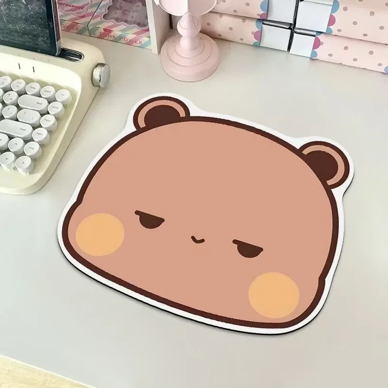 Bubu dudu panda almofada mouse kawaii borda bonito acessórios de computador de jogos de borracha antiderrapante gamer gabinete tapete de mesa tapetes mausepad