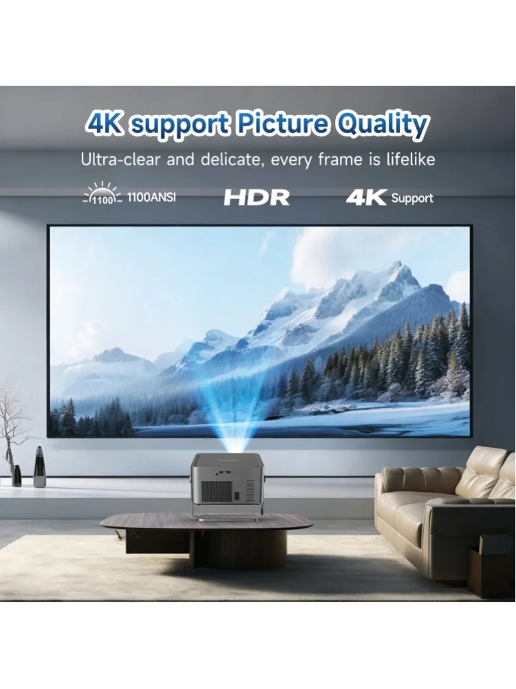 Magcubic HY450GTV Heimkino-Projektor, 1100ANSI 1080P HDR10, Google TV Autofokus Keystone WiFi 4K Smart Beam