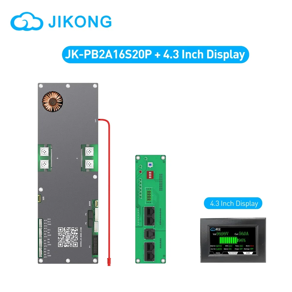 Чехол для аккумулятора DIY 48 В LiFePO4 с JK 16S 200A Smart BMS 51,2 В, наборы для самостоятельного изготовления 280ah BT LCD 2A, активный балансир, новый