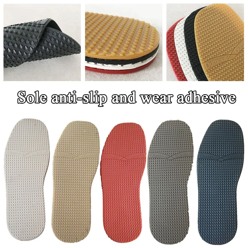1 Pair Durable Non-Slip Shoes Mat Stickers Wear-Resistant Sole Protector Rubber Shoe Pieces Self-Adhesive Repair Materials