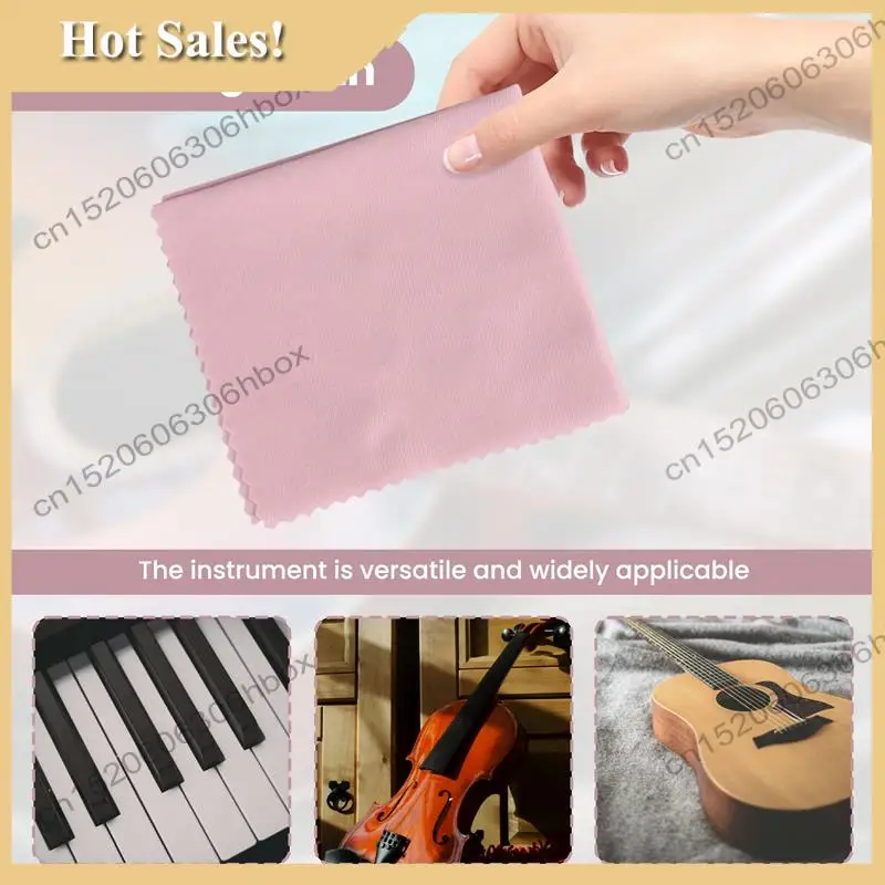 -HOPE 1 Stuks Microfiber Reiniging Polijsten Polijstdoek Voor Muziekinstrument Gitaar Viool Piano Klarinet Trompet Universeel