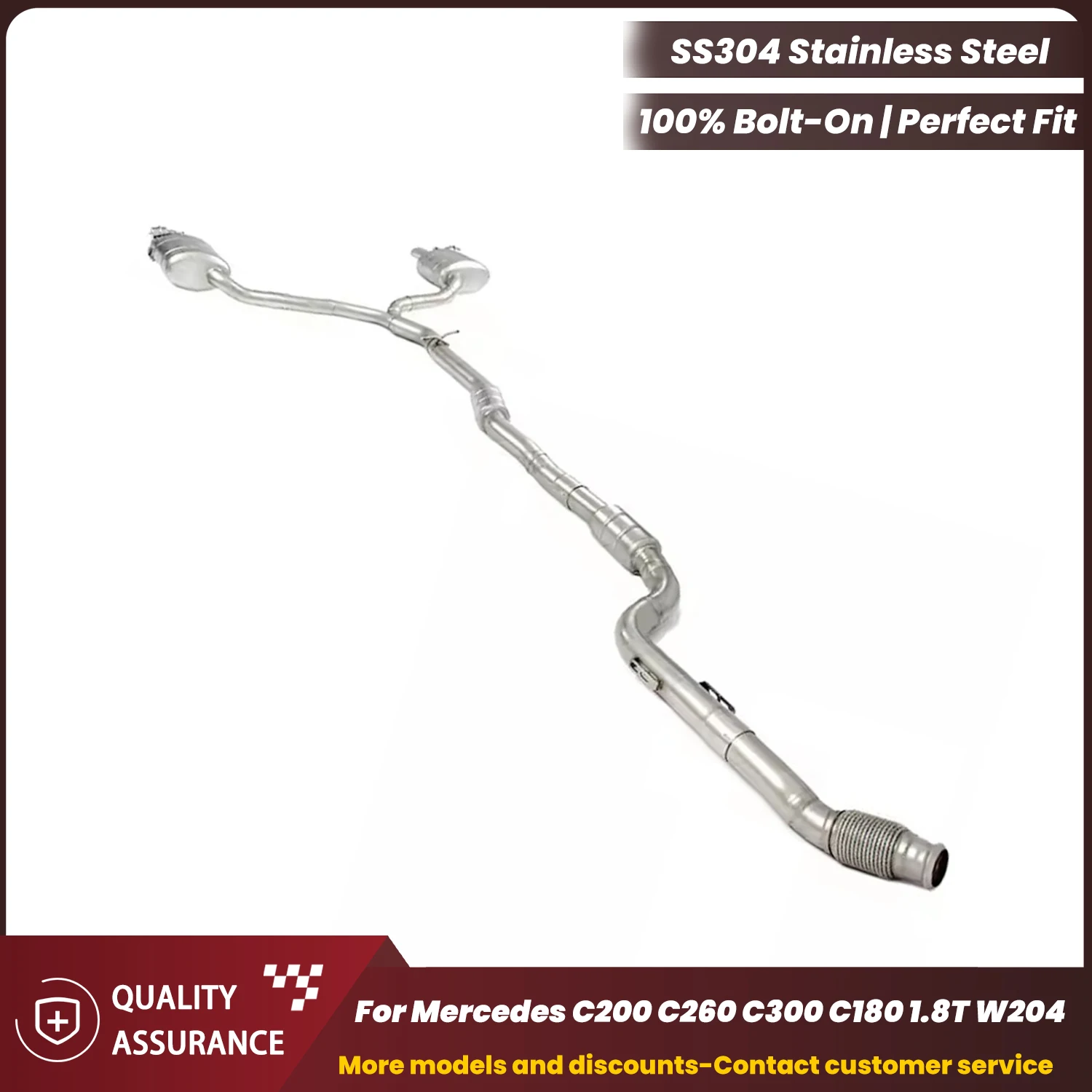 

ECCF sports Valvetronic Catback Exhaust For Mercedes C200 C260 C300 C180 1.8T W204 Aggressive Sound Performance Upgrade