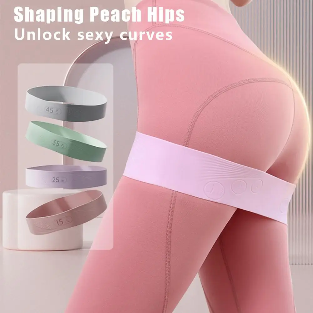 Women's Yoga Resistance Band Fitness Stretching Exercise Silicone Elastic Rope Peach Butt Training Non-slip Tension Band Tools