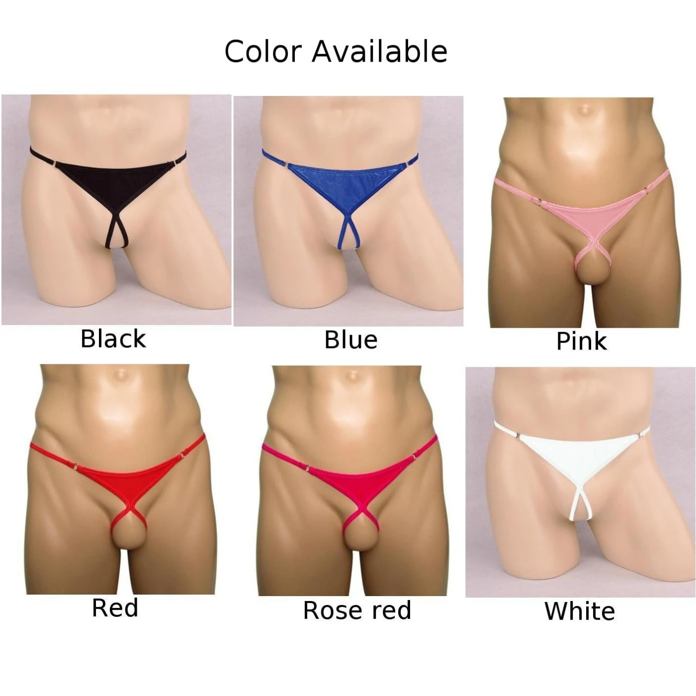 Mens G-String Thong Exposed Cock Underwear O Ring Briefs Penis Hole T-Back Micro Thongs Bikini Open Back Underpants