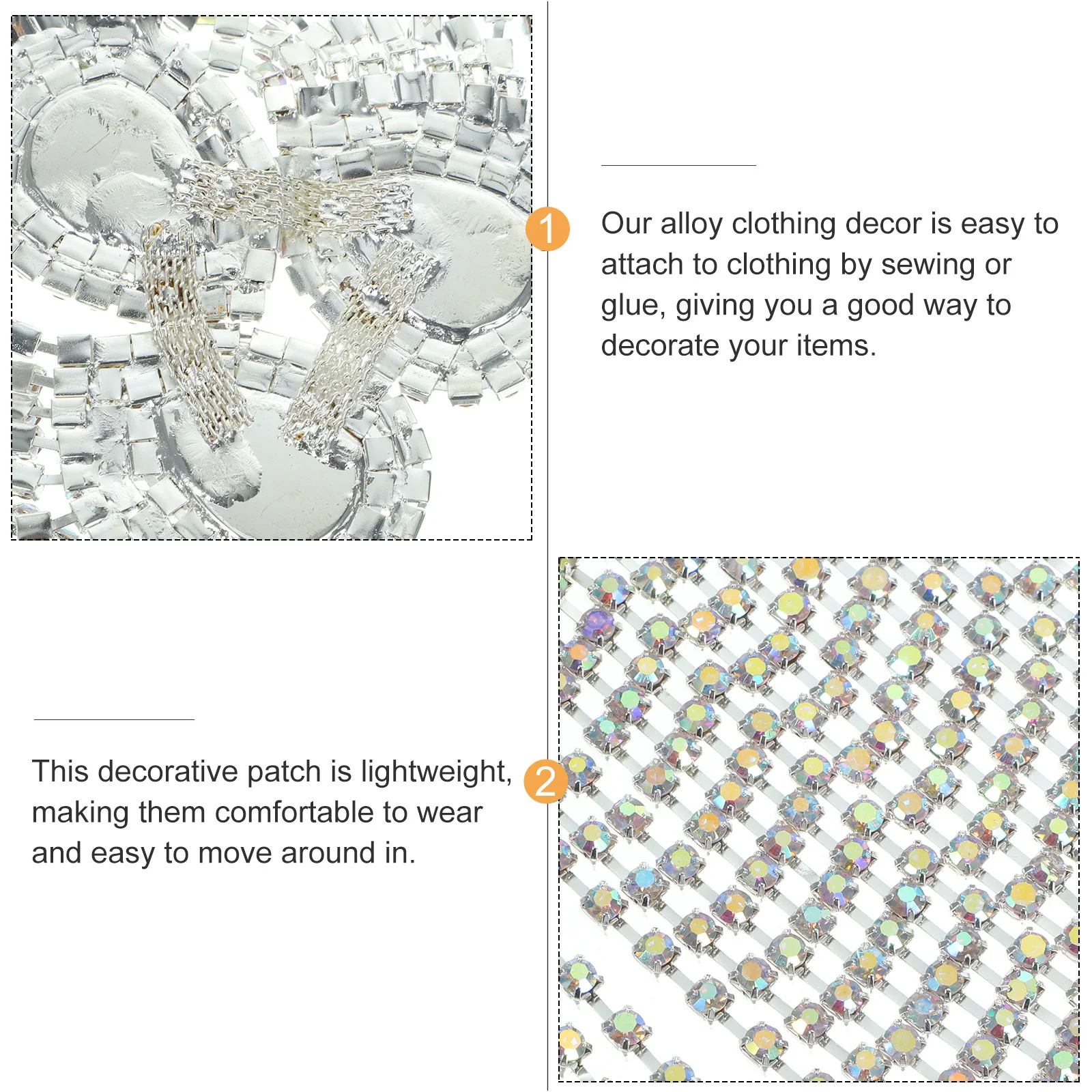 

Rhinestone Alloy Brooch Patch Decorative Clothing Applique For Diy Garment Shoe Handbag Embellishment Accessories