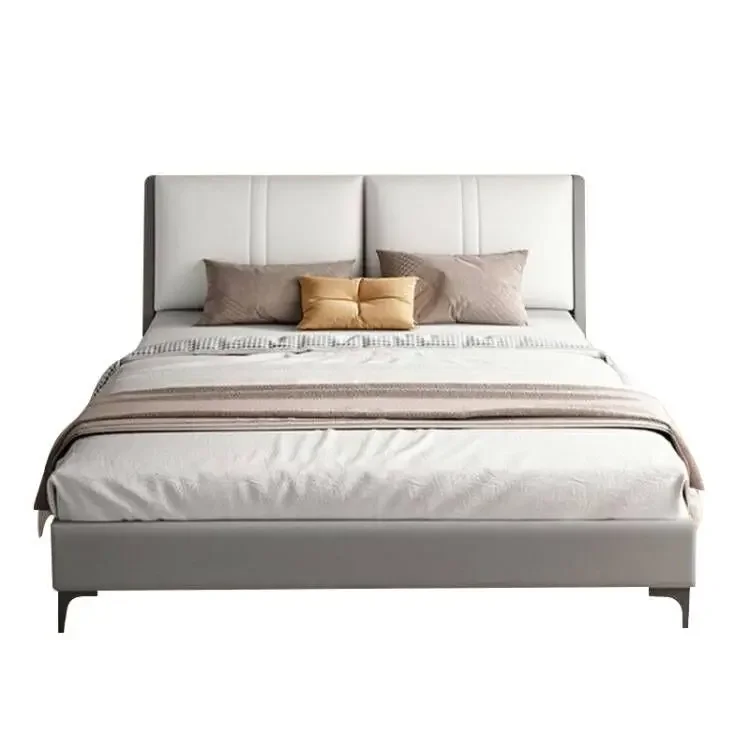 

Technology cloth, solid wood bed, modern simplicity, home double master bedroom rental room