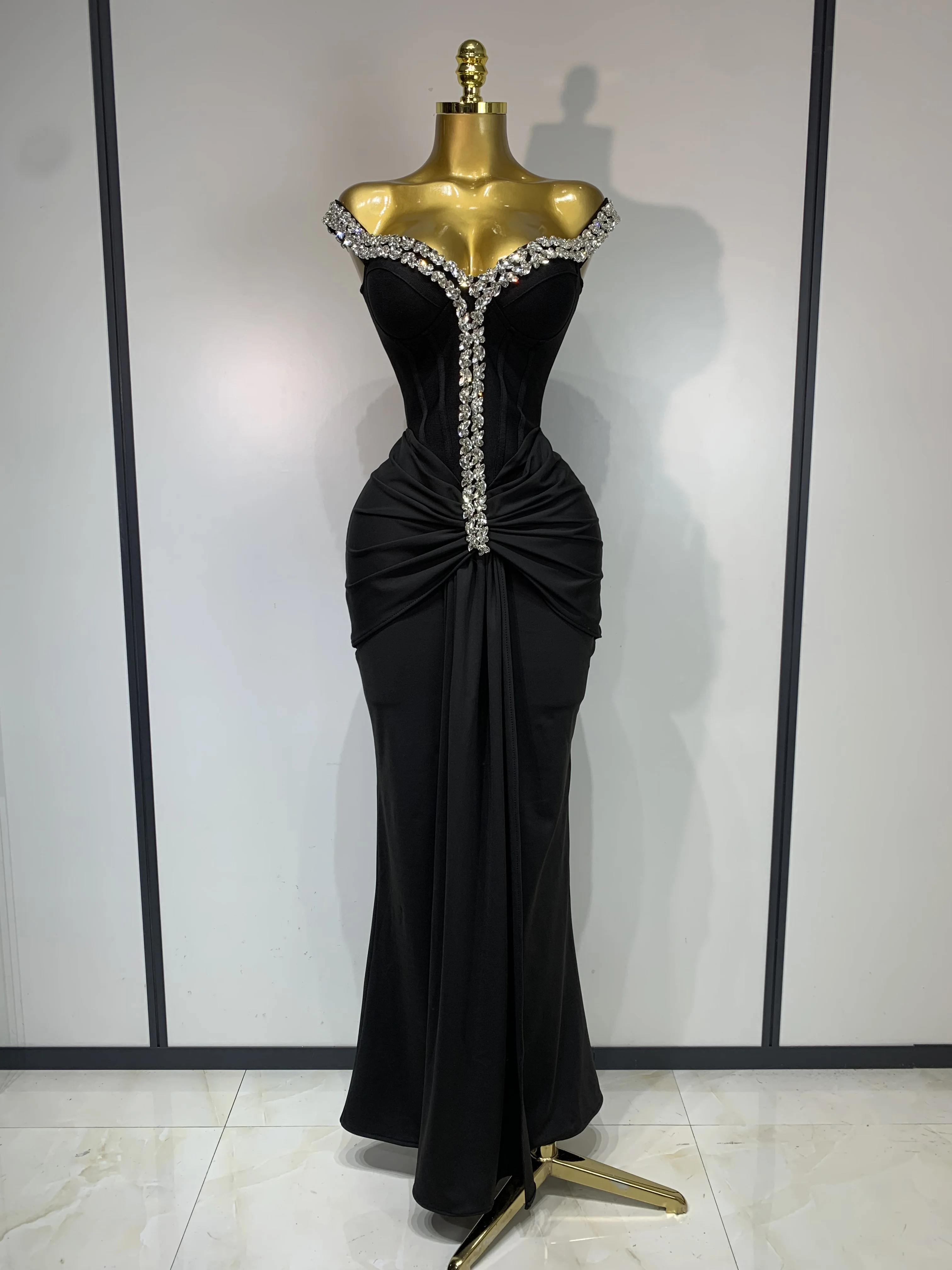 unique black dresses Off Shoulder Long Party Dress Prom Dress, Black Evening P – Cutedressy Crafted from high Black Dresses on Cannes Red