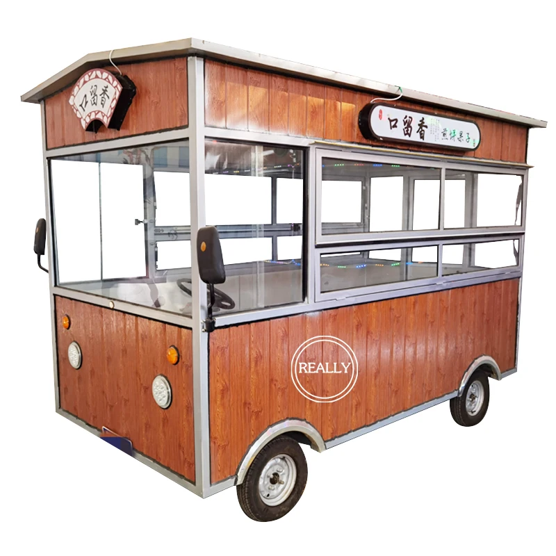 Chinese Customized Mobile Food Kiosk Snack Ice Cream Vending Trailer Kitchen Equipment Includes Food Truck For Sale