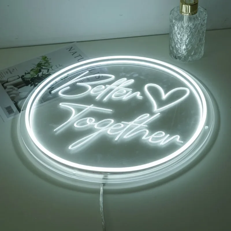 12 Colors Better Together Neon Sign Engrave LED Lights Room Decoration Neon Inscription Support Customized Birthday Gift