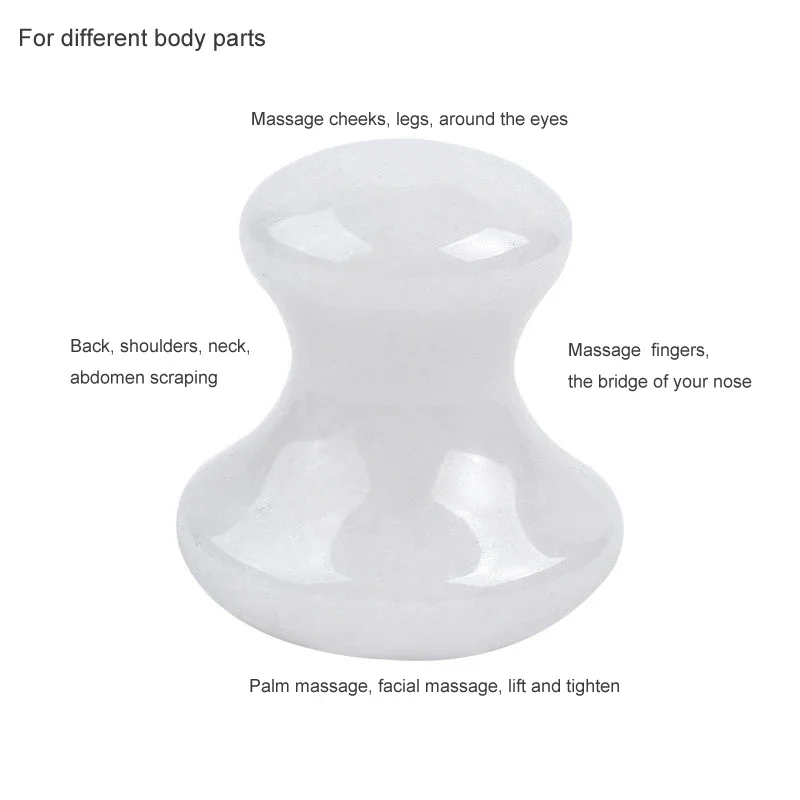 Natural Rose Quartz Jade Mushroom Shape Facial Massage Stone Scraper Face Massage Roller Gua Sha Board  Face Skin Lifting Tool