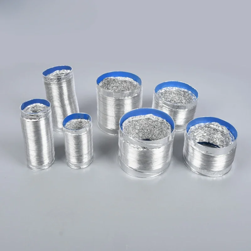 80/100/120/150/180 mm Encrypted Aluminum Foil Ventilation Pipe Scalable Smoke Tube Kitchen Outlet Bathroom Exhaust Fan Hose